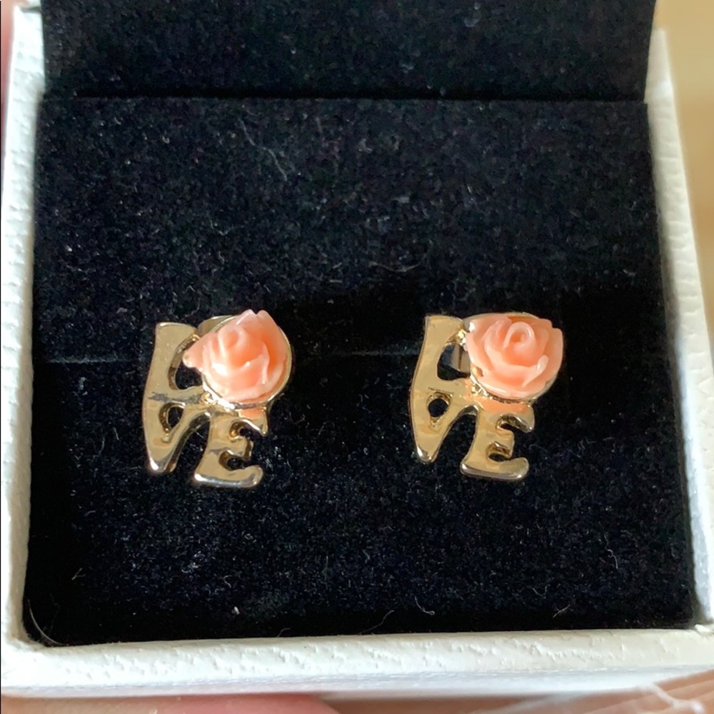 Love rose earrings